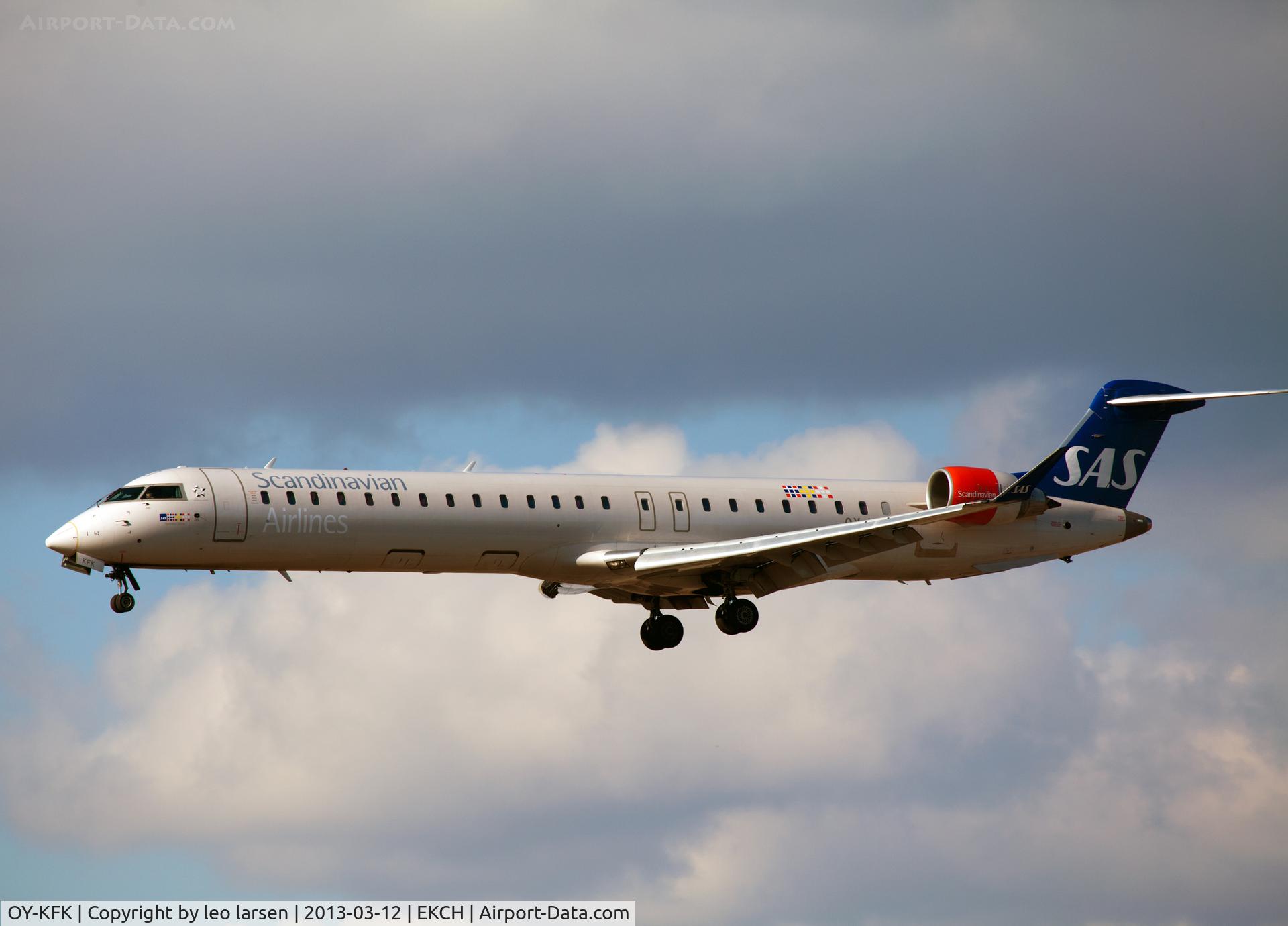 OY-KFK, 2009 Bombardier CRJ-900 (CL-600-2D24) C/N 15244, Copenhagen Kastrup 12.3.13