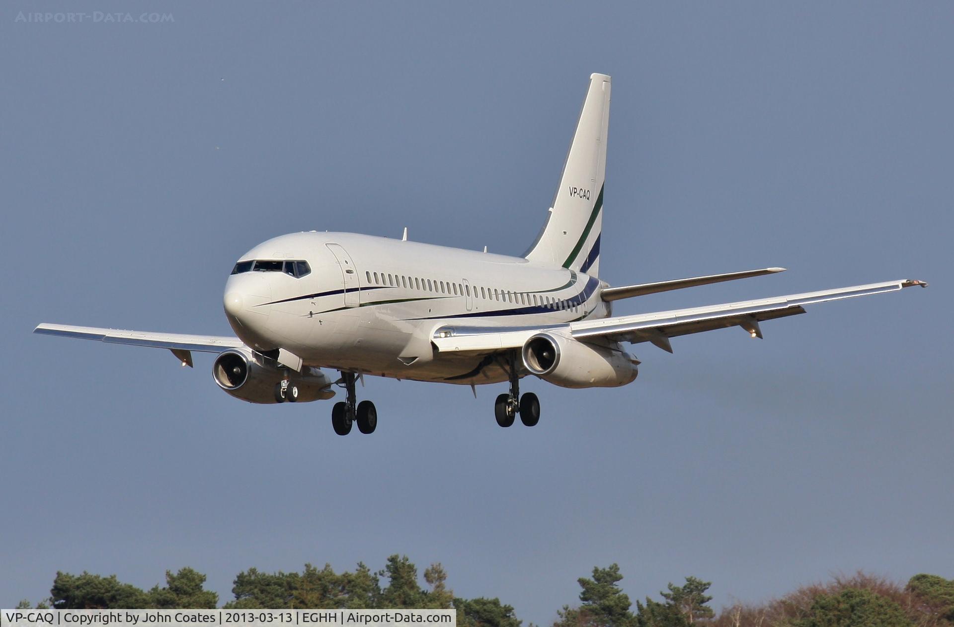 VP-CAQ, 1981 Boeing 737-2V6 C/N 22431, Low approach on air test