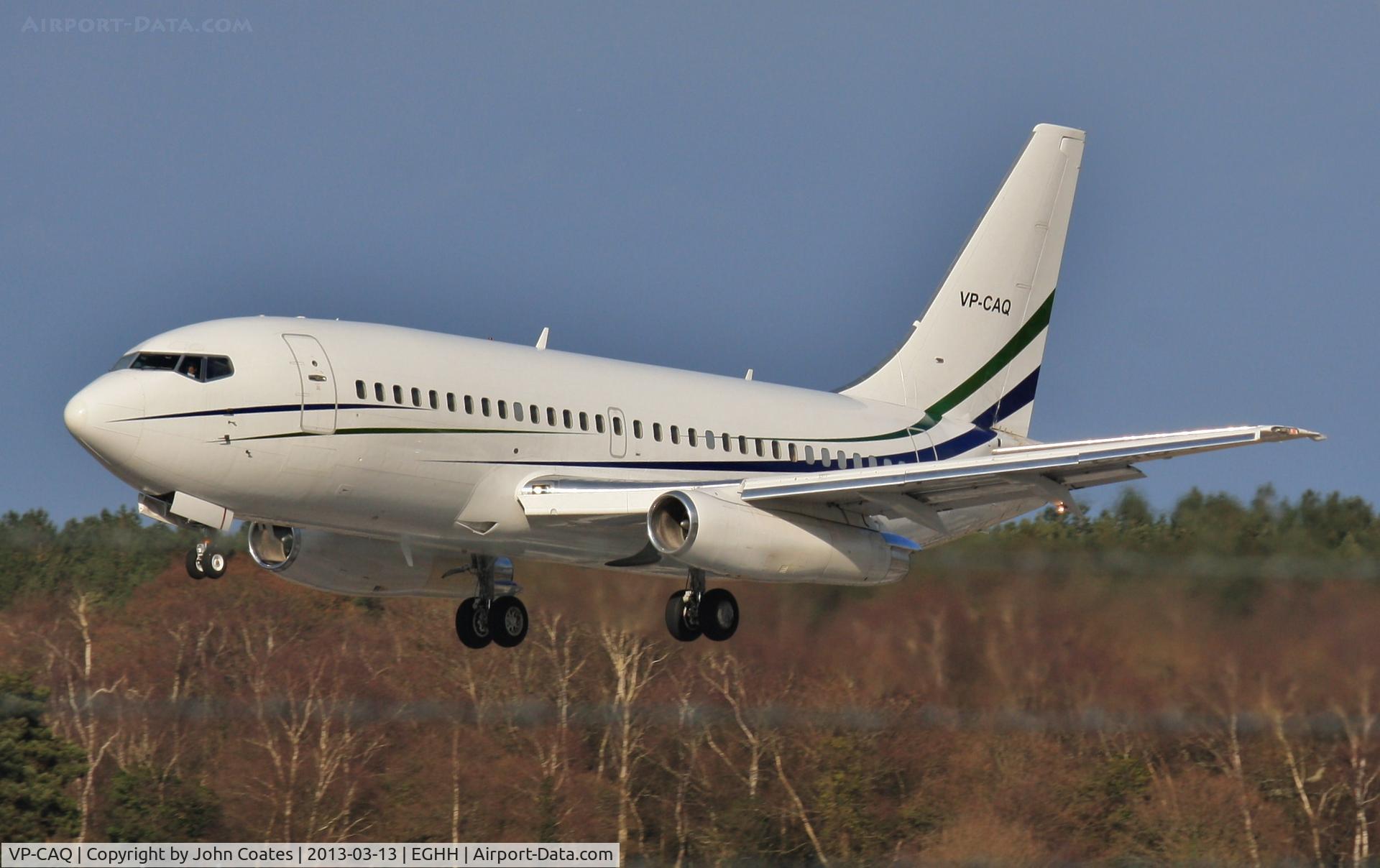 VP-CAQ, 1981 Boeing 737-2V6 C/N 22431, Air test from Lasham