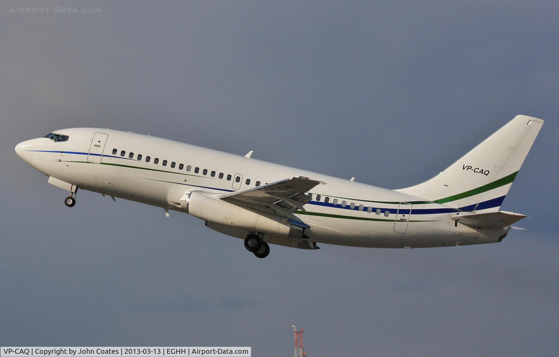 VP-CAQ, 1981 Boeing 737-2V6 C/N 22431, 2nd missed approach on air test from ATC Lasham