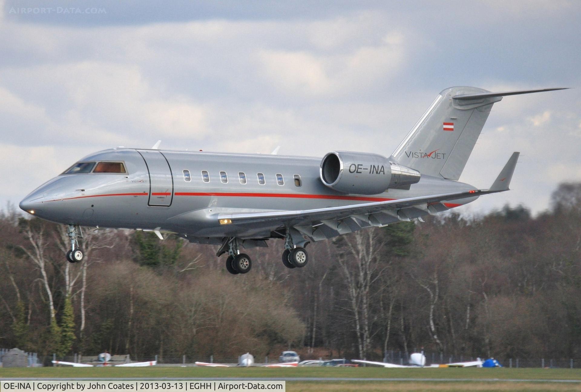 OE-INA, 2008 Bombardier Challenger 605 (CL-600-2B16) C/N 5782, Arriving to carry out training