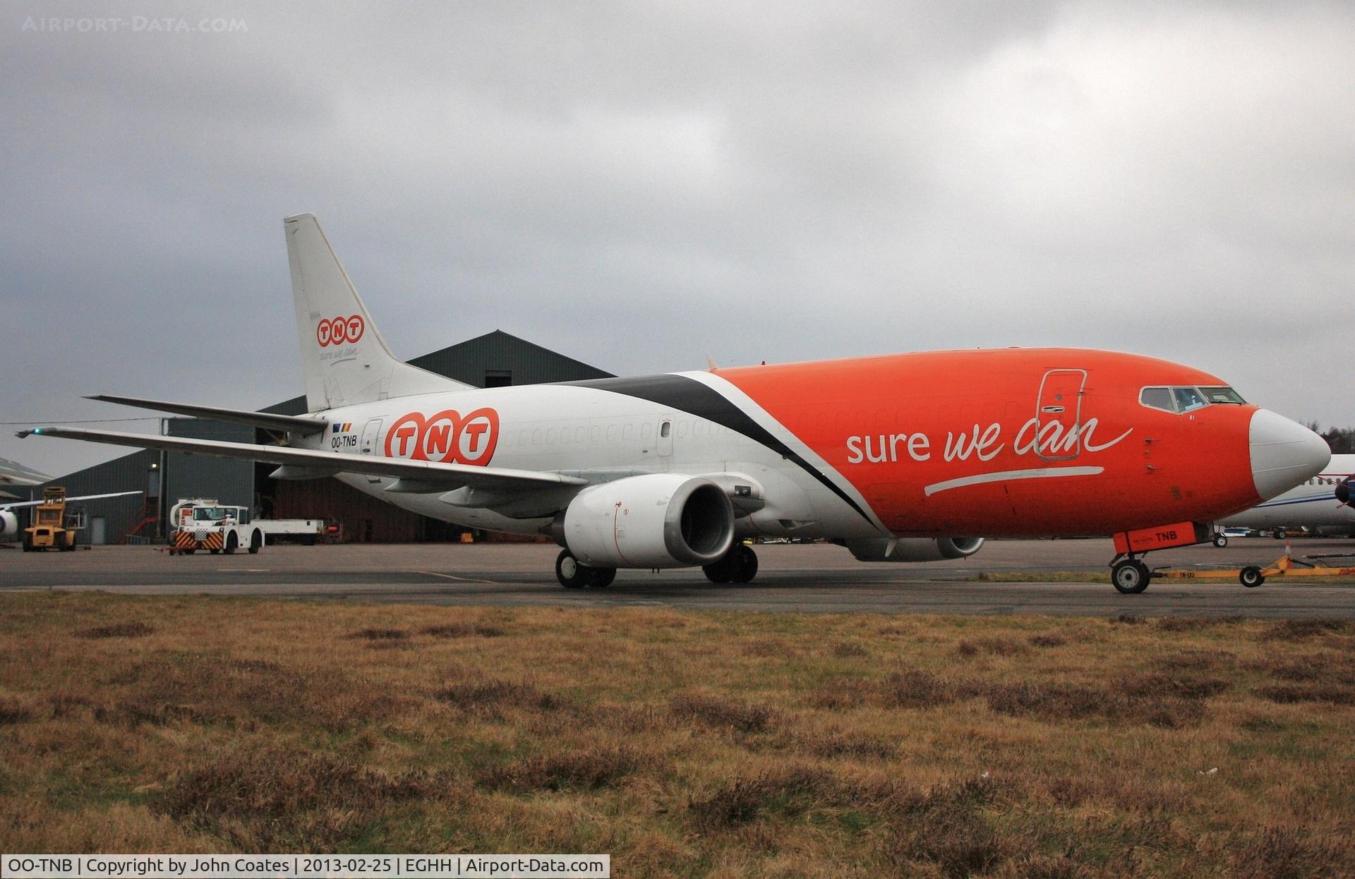 OO-TNB, 1987 Boeing 737-3T0F C/N 23578, About to engine test after service