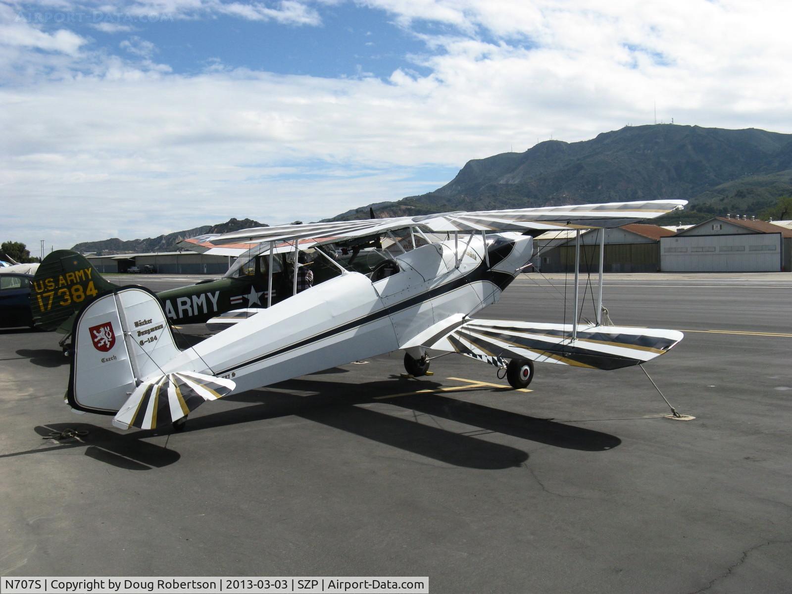 N707S, 1947 Bucker Bu-131 Jungmann C/N 211, 1947 Slovak Aero Praha G-104 Bucker Jungmann rebuild, Lycoming IO-360 A&C 200 Hp upgrade, Autopilot