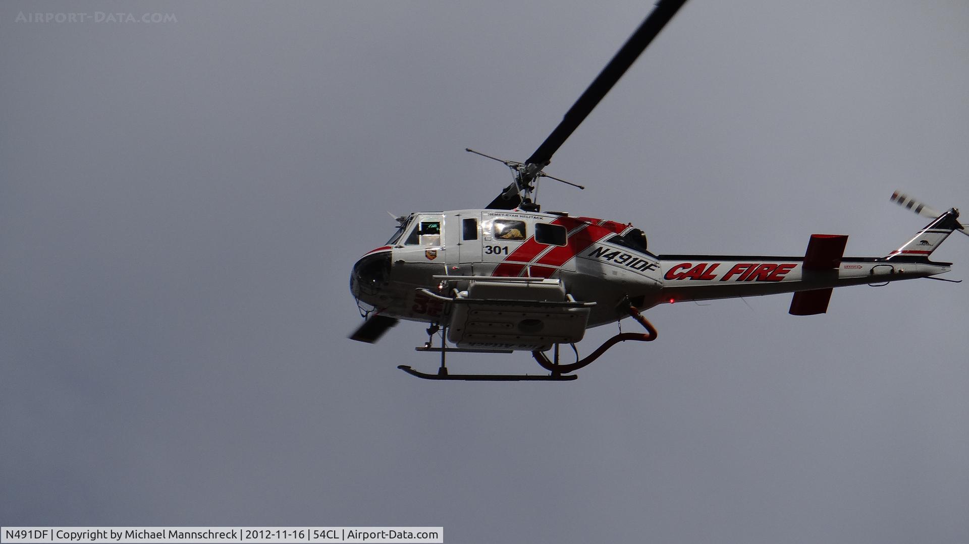 N491DF, 1970 Bell EH-1H Iroquois C/N 12146, calfire