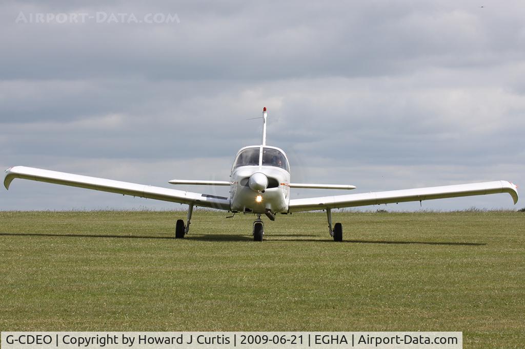 G-CDEO, 1974 Piper PA-28-180 Cherokee Archer C/N 28-7405011, Privately owned. Notice the non-standard wingtips.