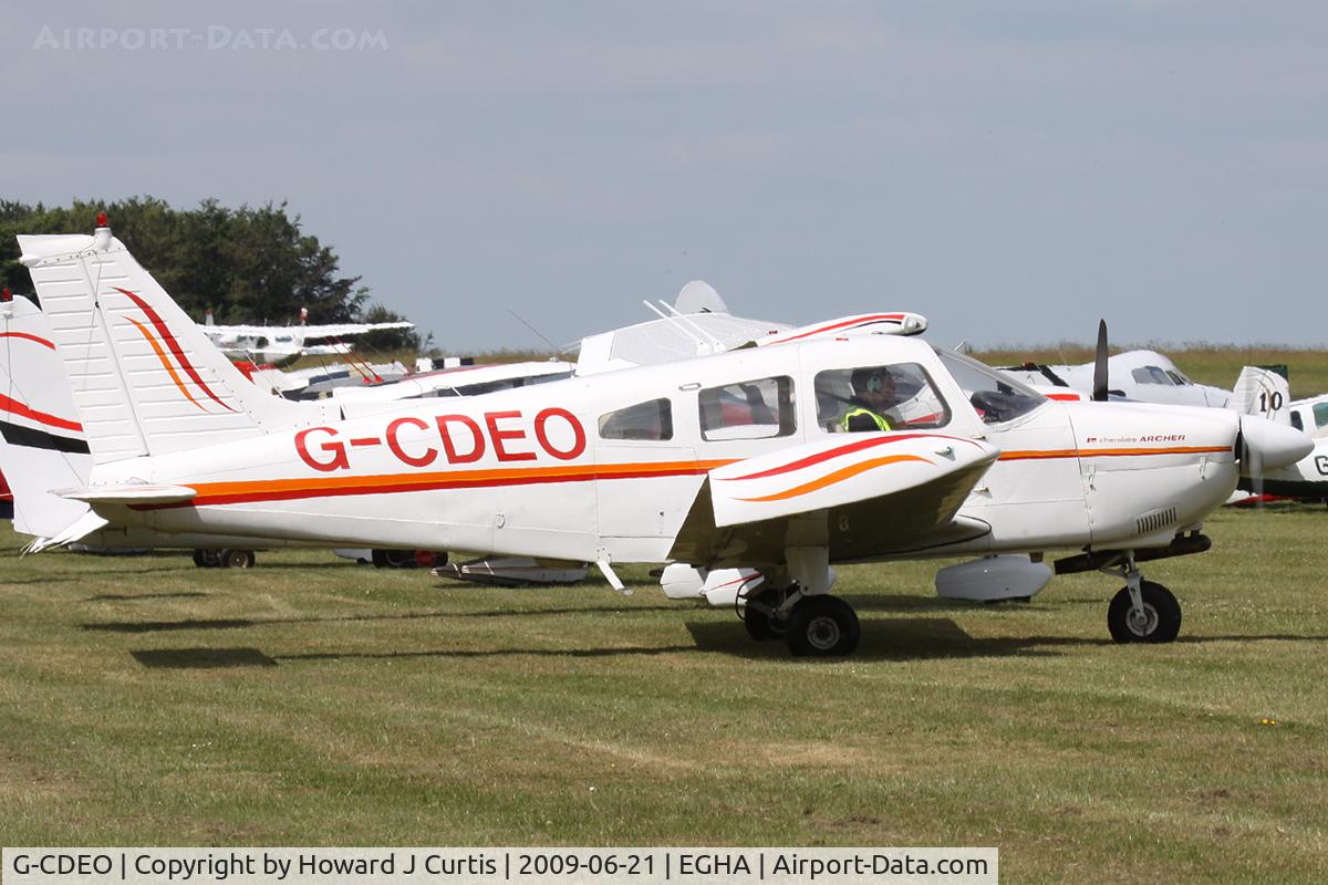 G-CDEO, 1974 Piper PA-28-180 Cherokee Archer C/N 28-7405011, Privately owned.