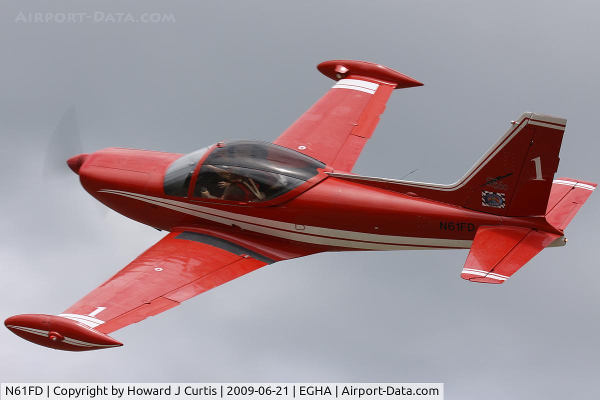 N61FD, 1983 SIAI-Marchetti F-260C C/N 719, At the Dorset Air Races. Privately owned. Race code: 1.