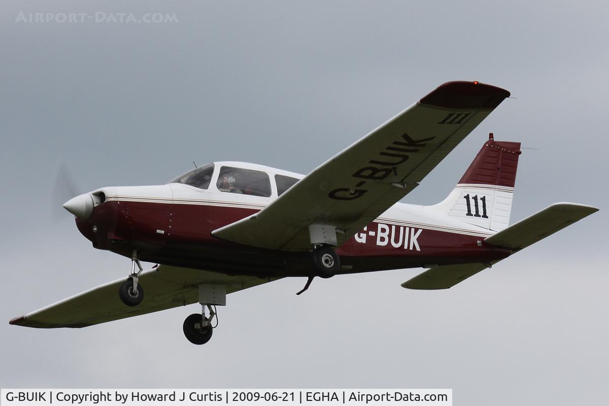 G-BUIK, 1979 Piper PA-28-161 Cherokee Warrior II C/N 28-7916469, At the Dorset Air Races. Privately owned. Race code: 111.