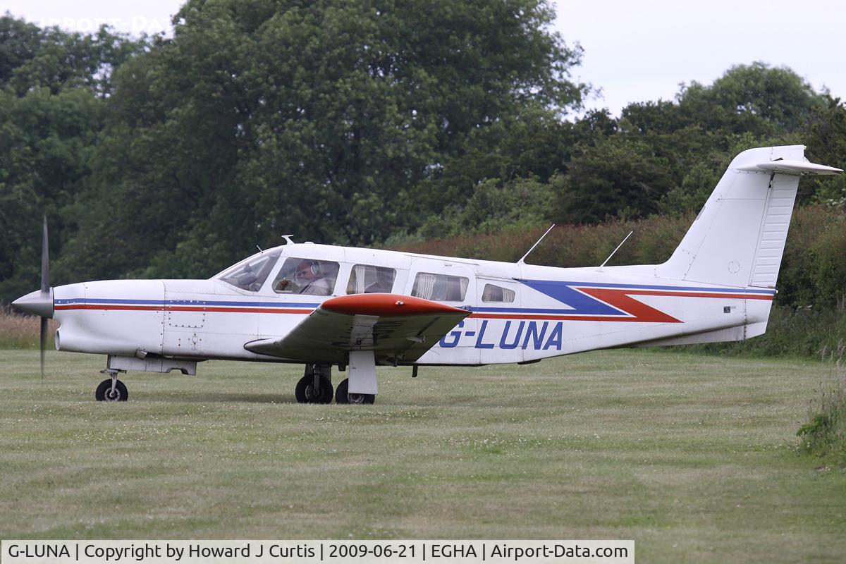 G-LUNA, 1979 Piper PA-32RT-300T Turbo Lance II C/N 32R-7987108, Privately owned. One of the last photos of it as it was lost a week later when it ditched in the English Channel.