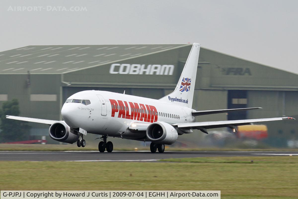 G-PJPJ, 1994 Boeing 737-5H6 C/N 27355, Palmair, departing on runway 26.