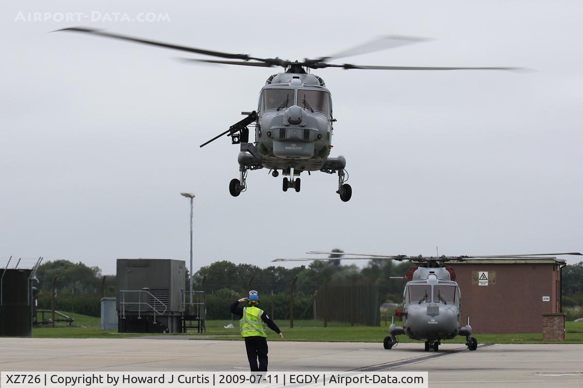 XZ726, 1980 Westland Lynx HMA.8SRU C/N 195, At the Air Day. 302/Machester Flt/815 NAS. Just climbing out.