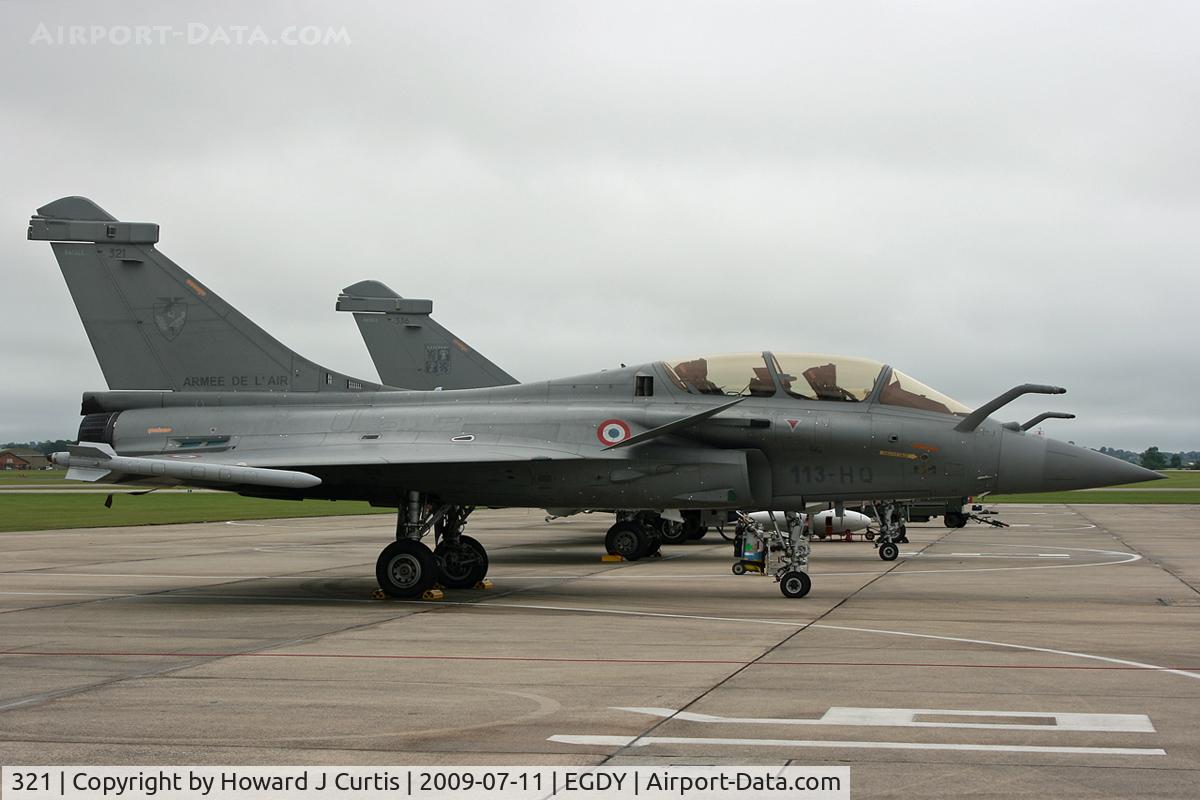 321, 2007 Dassault Rafale B C/N 321, At the Air Day. EC1/7 markings.