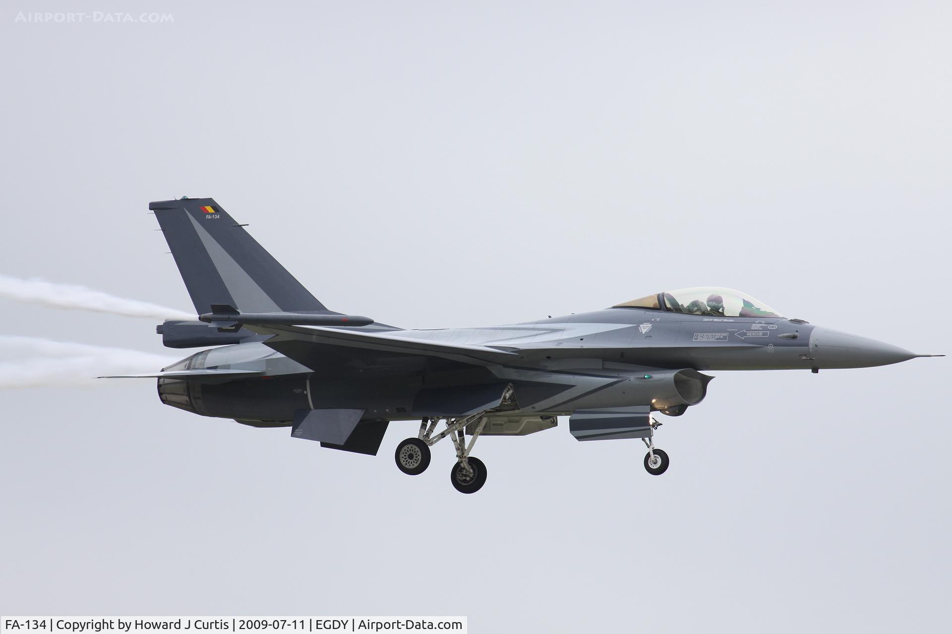 FA-134, SABCA F-16AM Fighting Falcon C/N 6H-134, At the Air Day. Special marks.