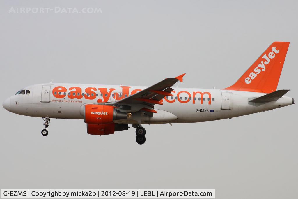 G-EZMS, 2004 Airbus A319-111 C/N 2378, Landing