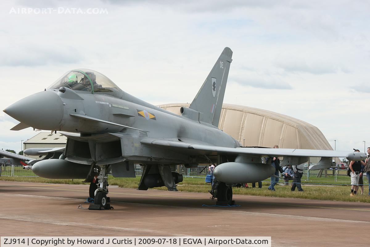 ZJ914, 2005 Eurofighter EF-2000 Typhoon FGR4 C/N 0051/BS005, At RIAT 2009. DE/11 Squadron RAF.