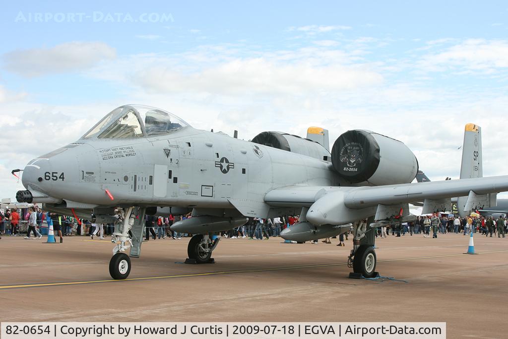 82-0654, 1982 Fairchild Republic A-10C Thunderbolt II C/N A10-0702, At RIAT 2009. 81st FS/52nd FW, USAFE.