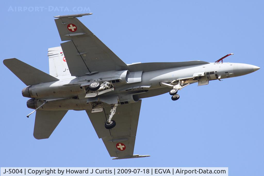 J-5004, 1997 McDonnell Douglas F/A-18C Hornet C/N 1320/SFC004, At RIAT 2009. Swiss AF.