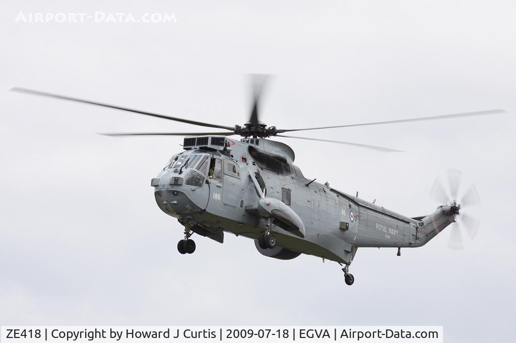 ZE418, 1986 Westland Sea King ASaC.7 C/N WA956, At RIAT 2009. Coded 186.
