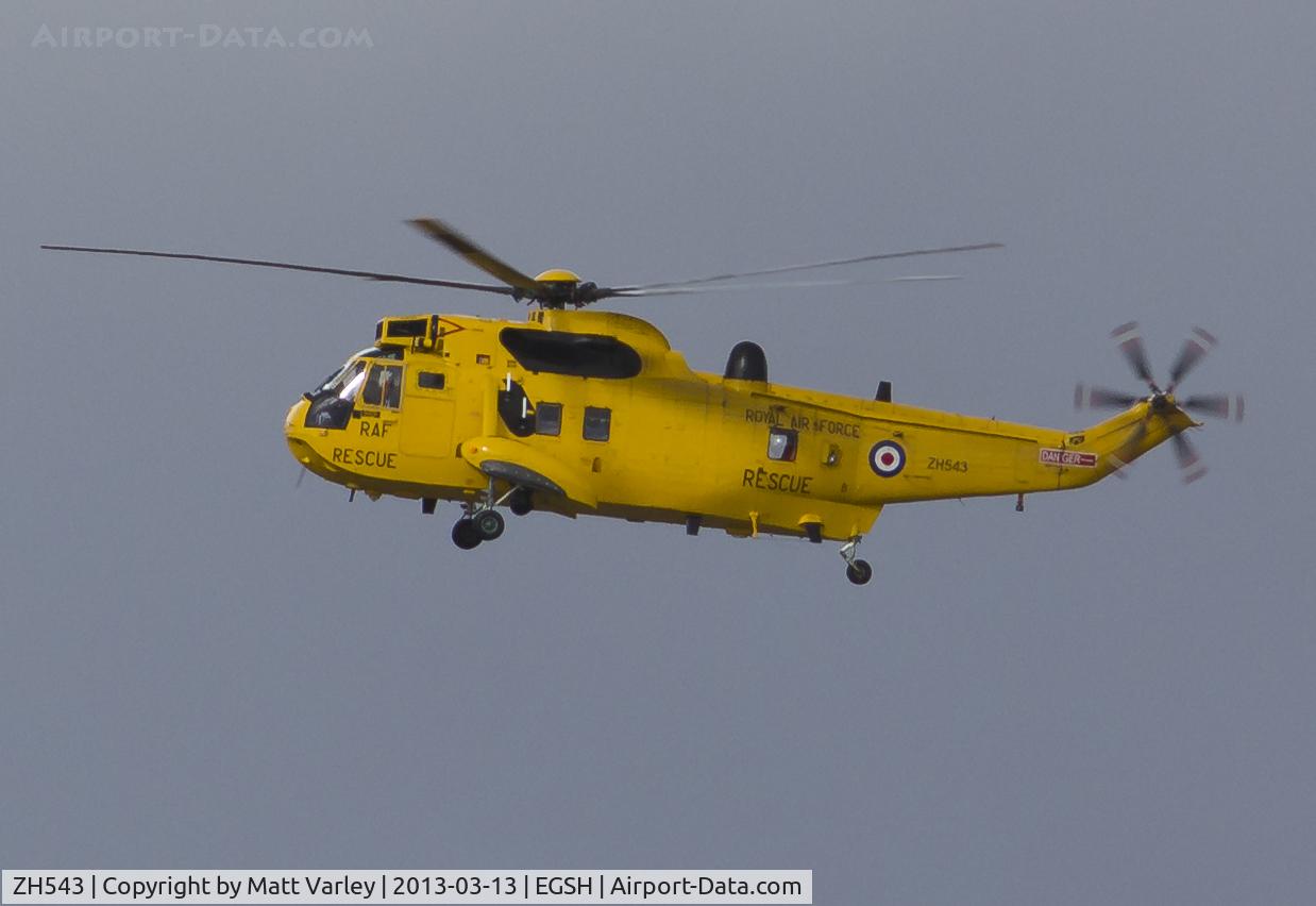 ZH543, Westland Sea King HAR.3A C/N WA1009, Arriving at EGSH.