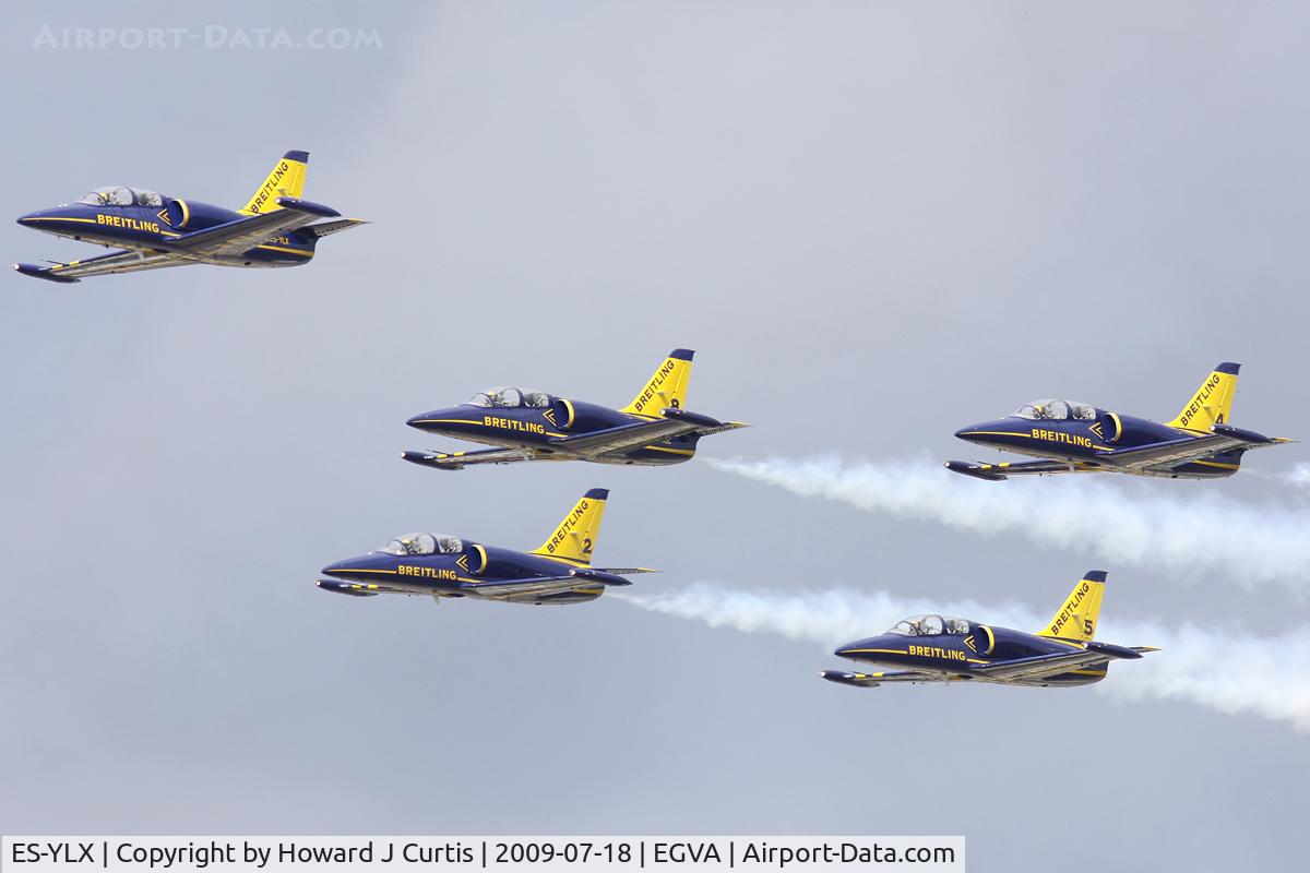 ES-YLX, Aero L-39 Albatros C/N 432905, At RIAT 2009. Leading the Breitling Jet Team.