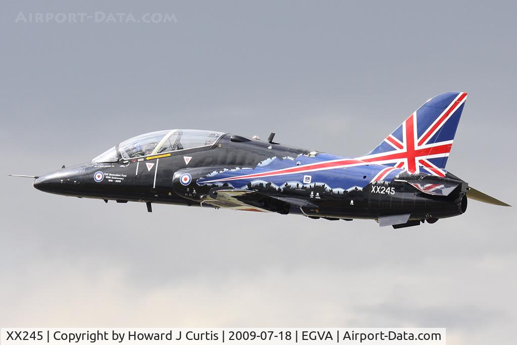 XX245, 1978 Hawker Siddeley Hawk T.1 C/N 081/312081, At RIAT 2009. 2009 Hawk display colours - nice!