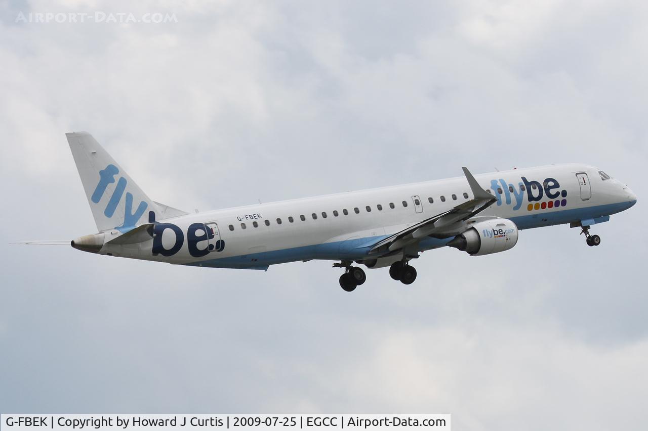 G-FBEK, 2008 Embraer 195LR (ERJ-190-200LR) C/N 19000168, flybe.