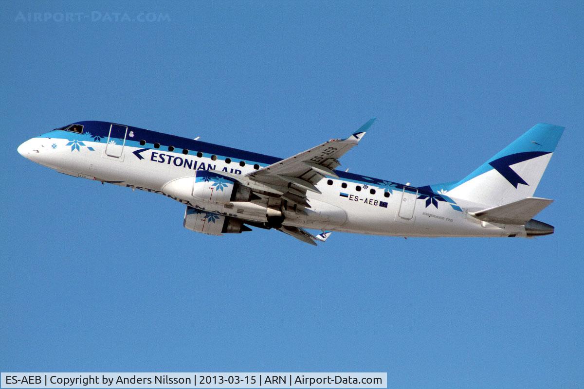 ES-AEB, 2005 Embraer 170LR (ERJ-170-100LR) C/N 17000106, Departing runway 19R.