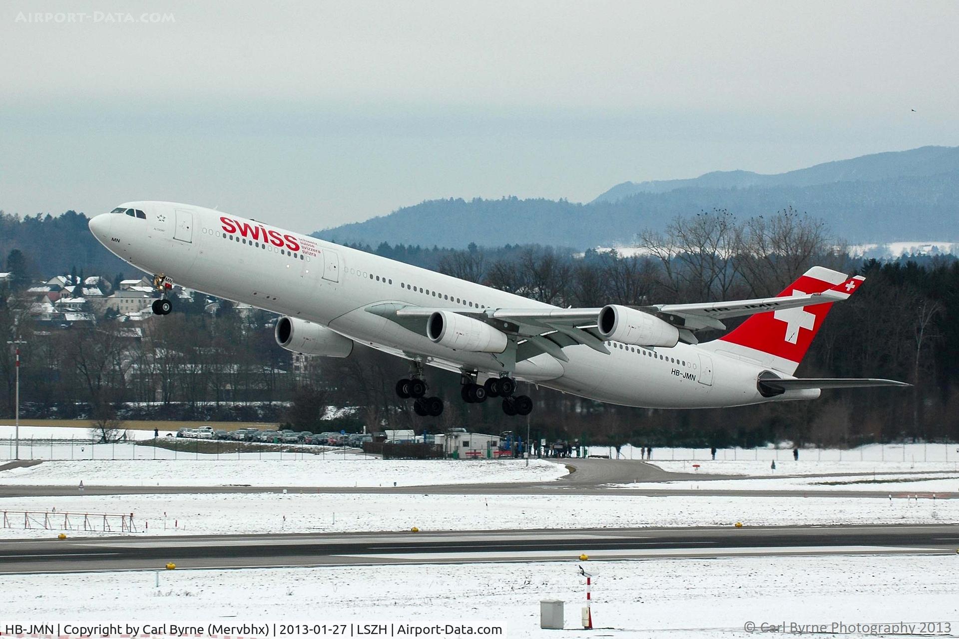 HB-JMN, 1997 Airbus A340-313 C/N 175, Taken from the Spectator Terrace.