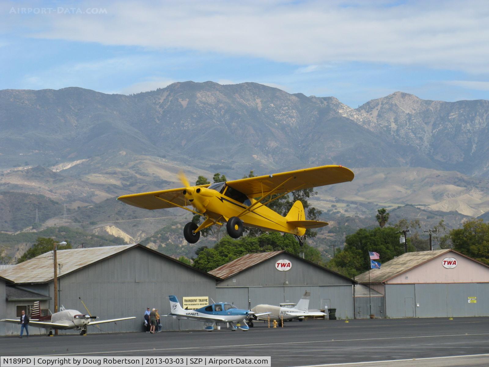 N189PD, Cub Crafters CC11-160 Carbon Cub SS C/N CC11-00189, 2011 Cubcrafters CC11-160 CARBON CUB, Lycoming O-360-based CC340 with O-320 cylinders rated for 180 Hp for 5 minutes, 80 Hp cruise. wing Micro vortex generators, STOL climbout Rwy 22