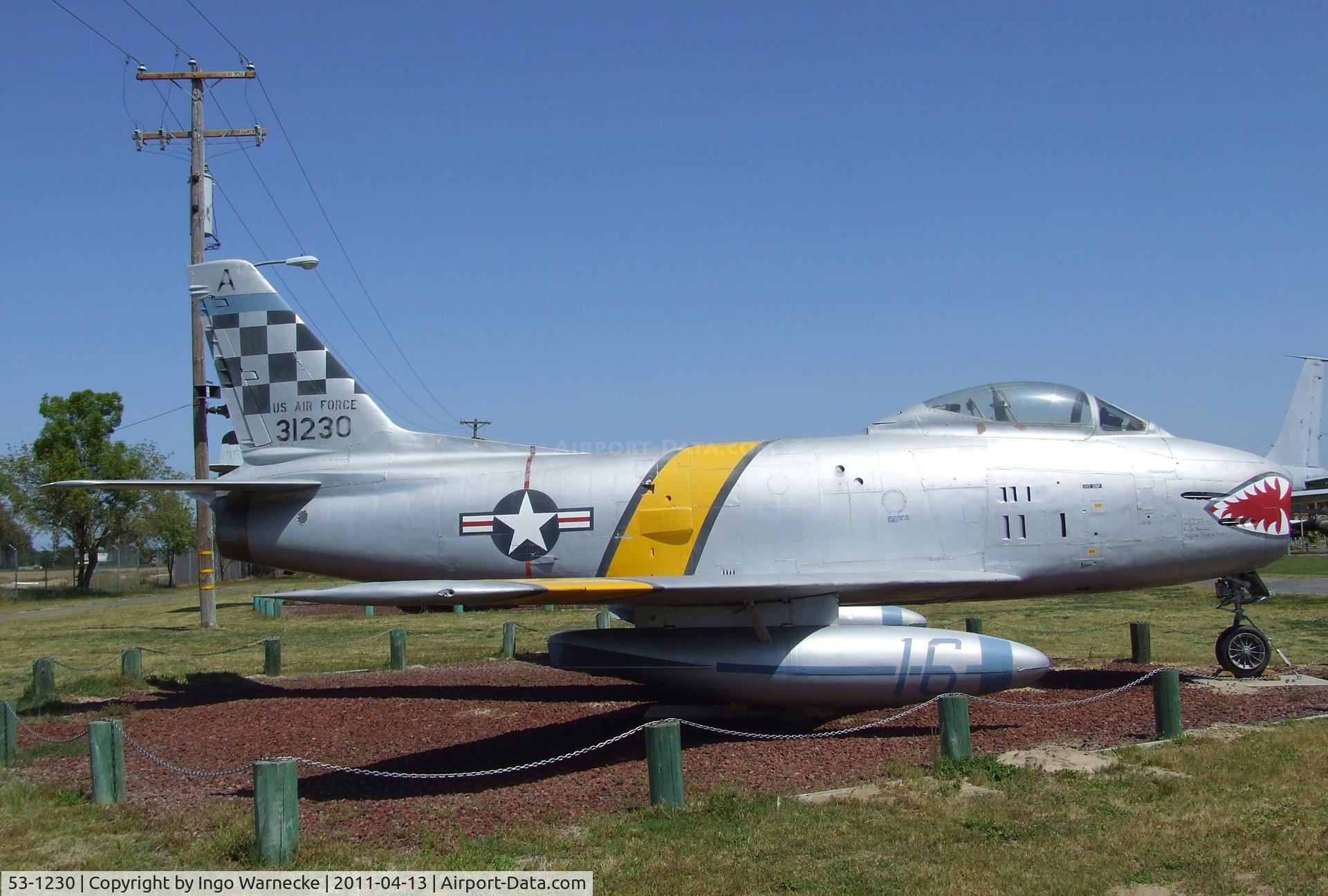 53-1230, 1953 North American F-86H Sabre C/N 203-2, North American F-86H Sabre at the Castle Air Museum, Atwater CA