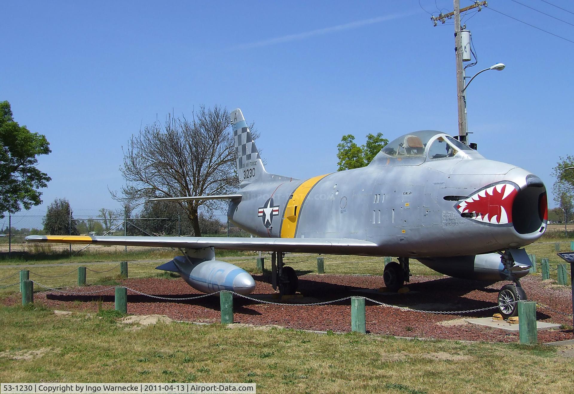 53-1230, 1953 North American F-86H Sabre C/N 203-2, North American F-86H Sabre at the Castle Air Museum, Atwater CA