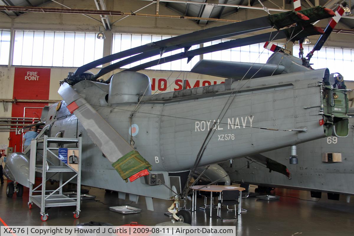 XZ576, 1976 Westland Sea King HU.5 C/N WA844, At the Air Engineering & Survival School, Gosport, Hampshire.