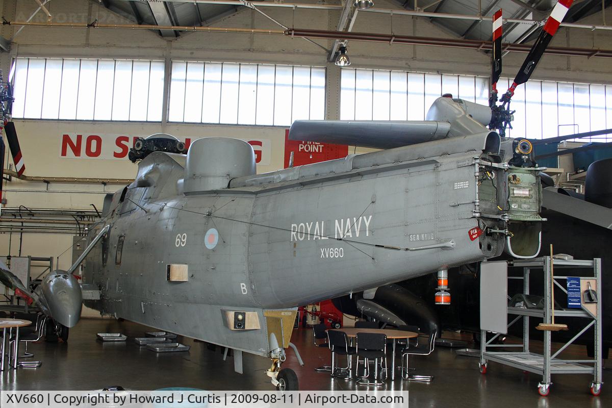 XV660, 1970 Westland Sea King HAS.6 C/N WA648, At the Air Engineering & Survival School, Gosport, Hampshire. Coded 69.