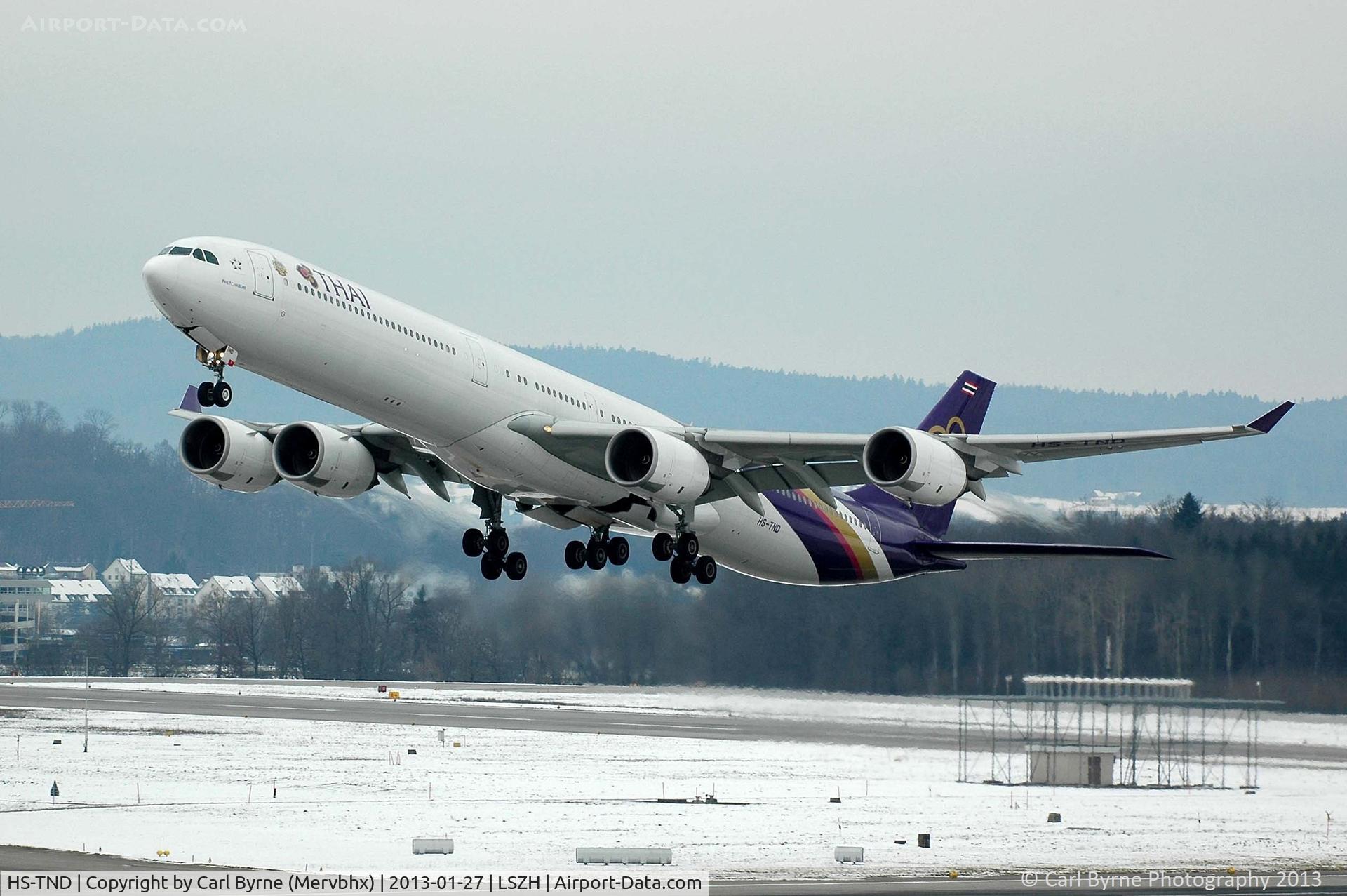 HS-TND, 2005 Airbus A340-642 C/N 710, Taken from the Spectator Terrace.