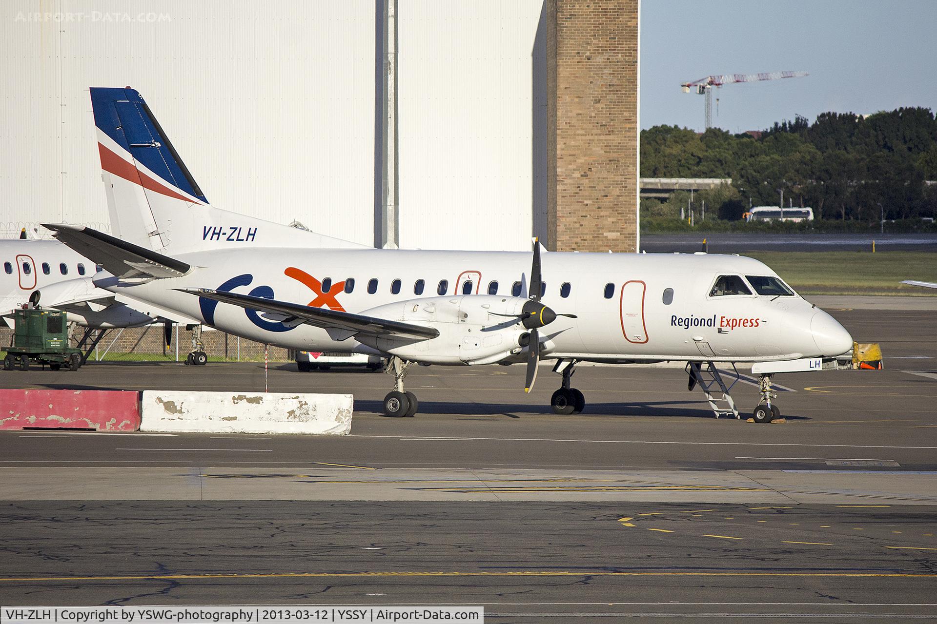 VH-ZLH, 1995 Saab 340B C/N 340B-376, Regional Express Airlines (VH-ZLH) Saab 340B at Sydney Airport.