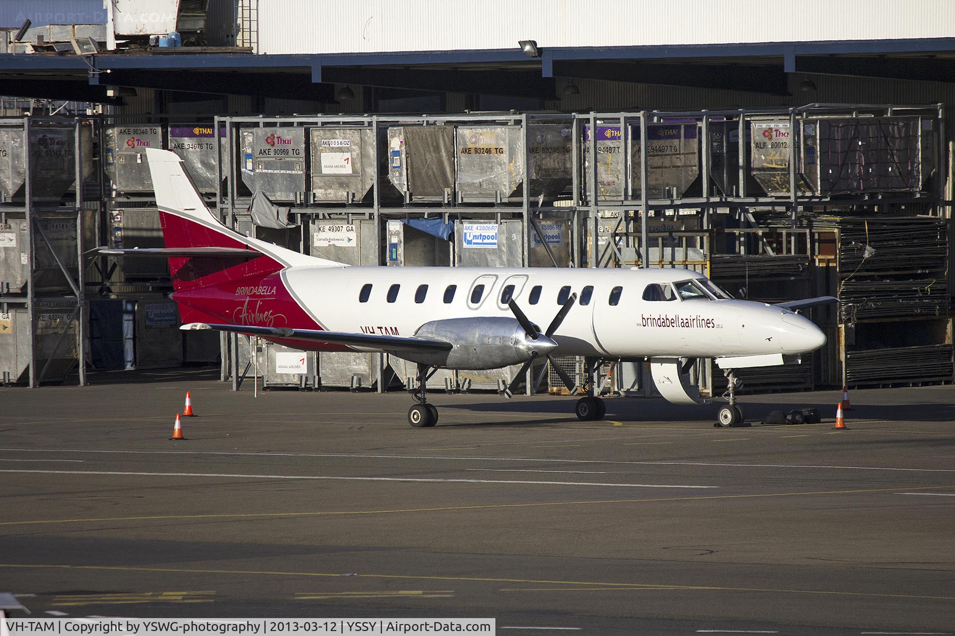 VH-TAM, 1987 Fairchild Swearingen SA-227AC Metro III C/N AC-665, Brindabella Airlines (VH-TAM) Fairchild SA227-AC Metro III at Sydney Airport.