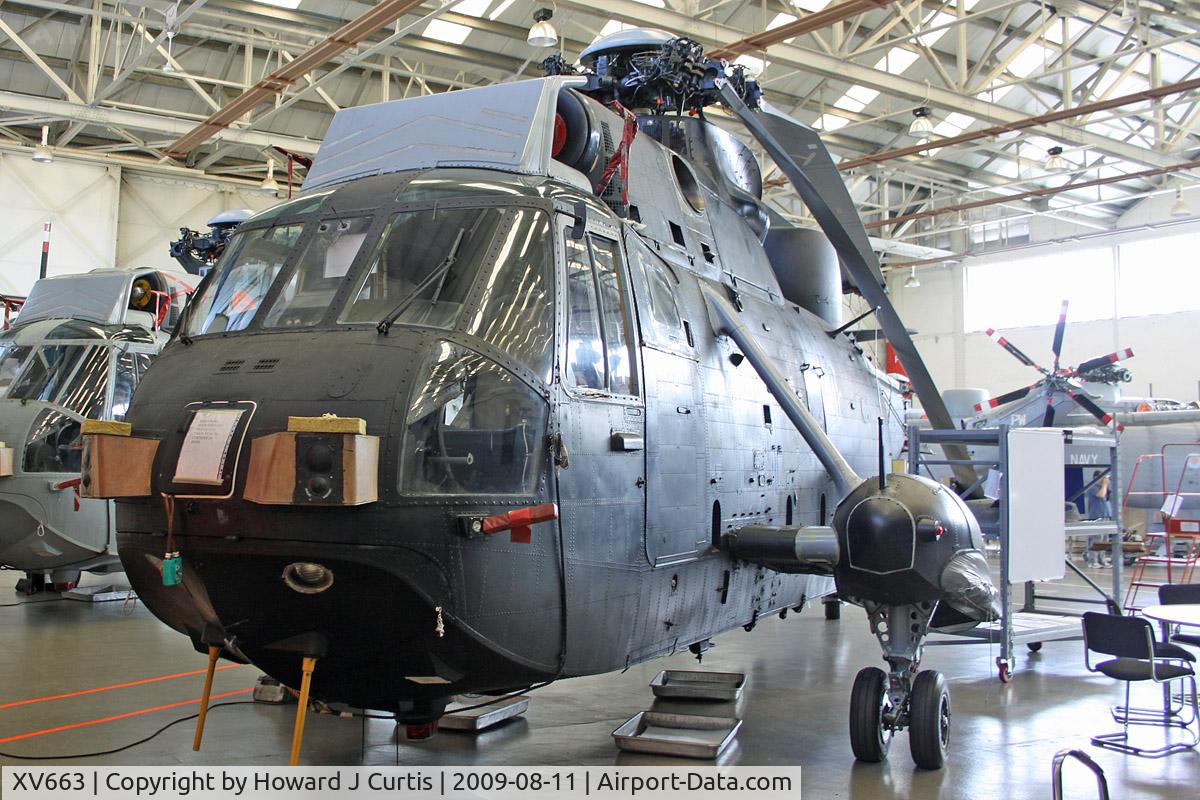 XV663, 1970 Westland Sea King HAS.6 C/N WA651, At the Air Engineering & Survival School, Gosport, Hampshire.