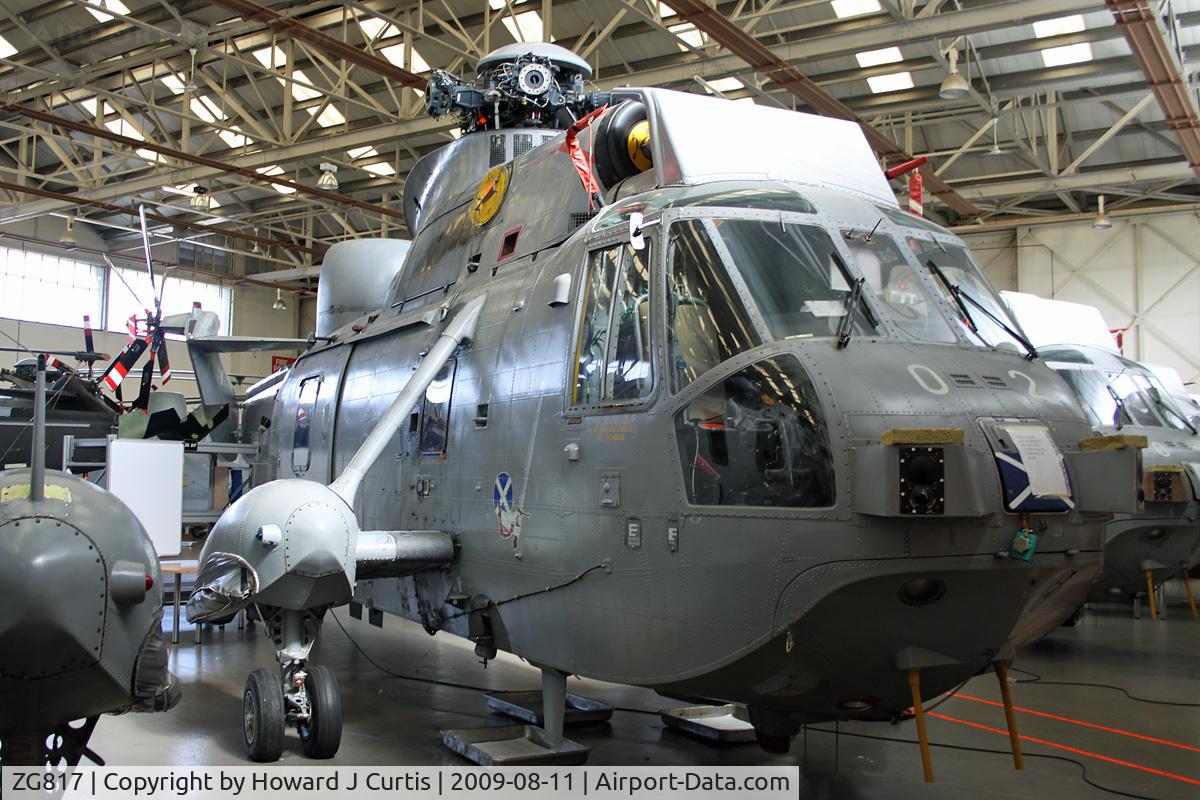 ZG817, 1990 Westland Sea King HAS.6 C/N WA998, At the Air Engineering & Survival School, Gosport, Hampshire. Coded 702/PW.