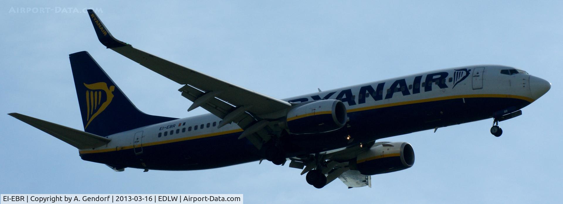 EI-EBR, 2009 Boeing 737-8AS C/N 37530, Ryanair, here on short finals at Dortmund-Wickede (EDLW)