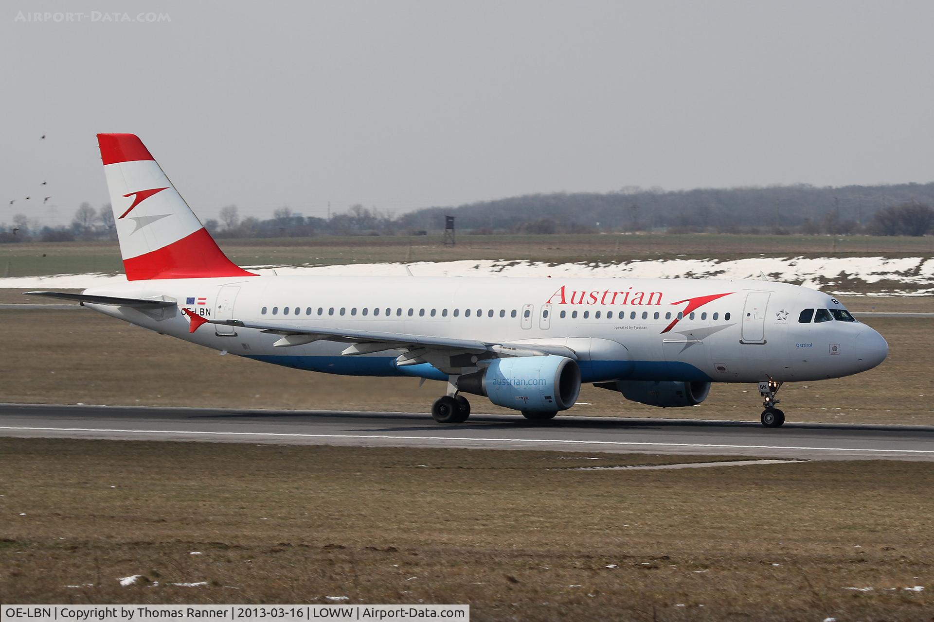 OE-LBN, 1997 Airbus A320-214 C/N 768, Austrian Airbus A320