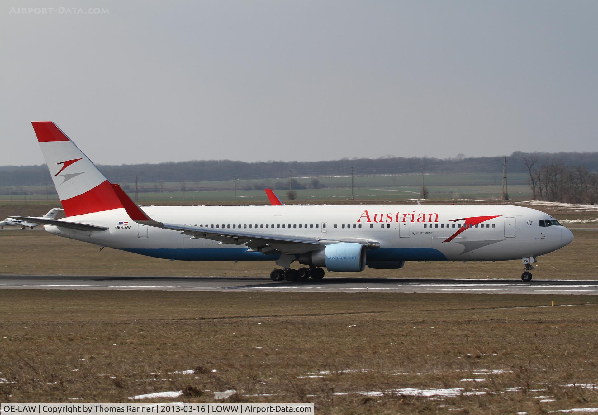 OE-LAW, 1992 Boeing 767-3Z9/ER C/N 26417, Austrian Boeing 767