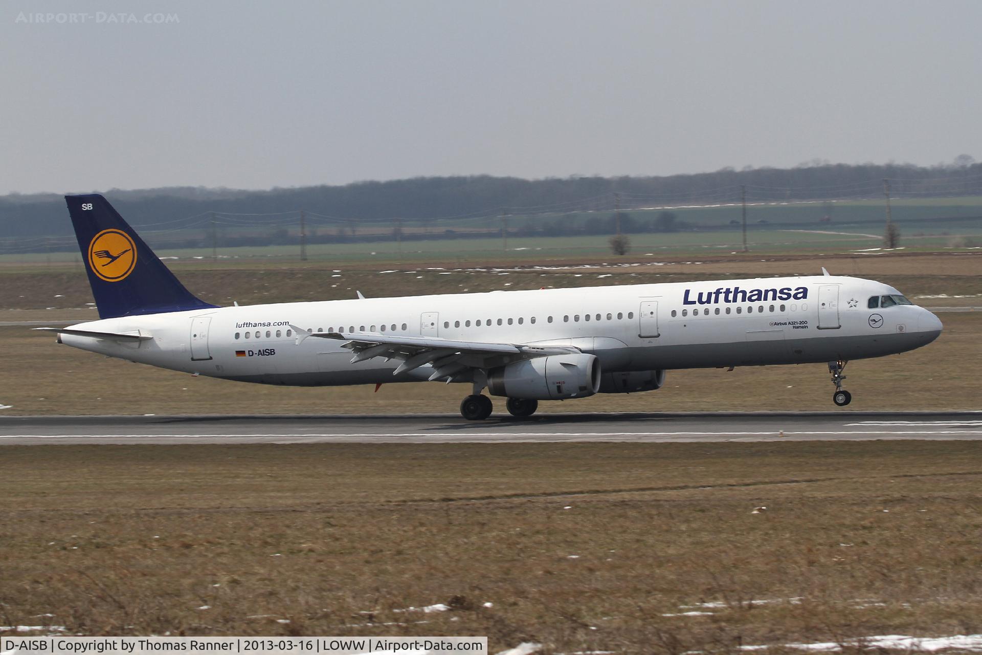 D-AISB, 1999 Airbus A321-231 C/N 1080, Lufthansa Airbus A321