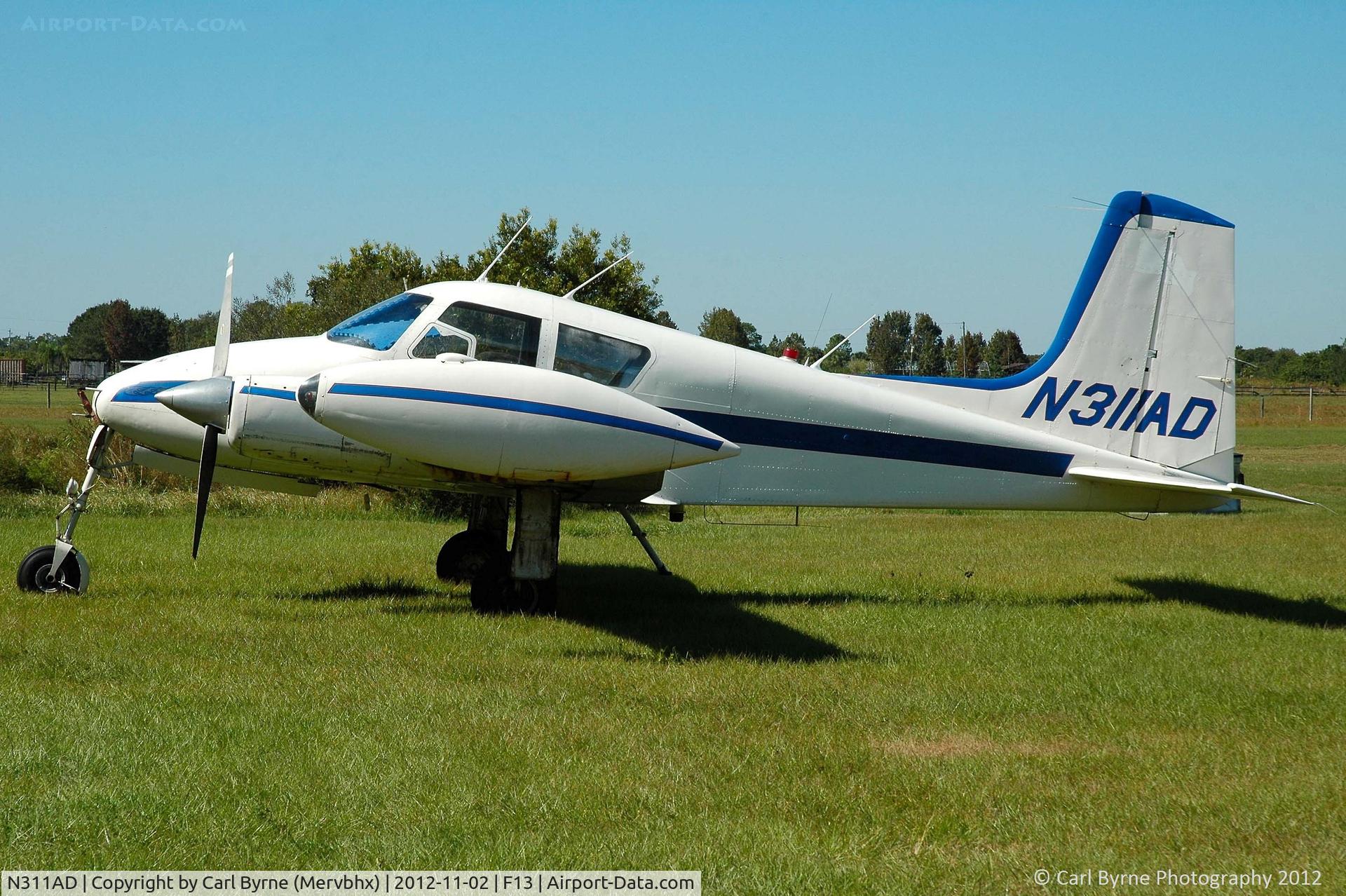 N311AD, 1956 Cessna 310B C/N 35624, Parked up at Shell Creek Airpark.