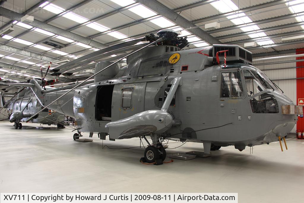 XV711, 1972 Westland Sea King HAS.6 C/N WA682, At the Air Engineering & Survival School, Gosport, Hampshire.