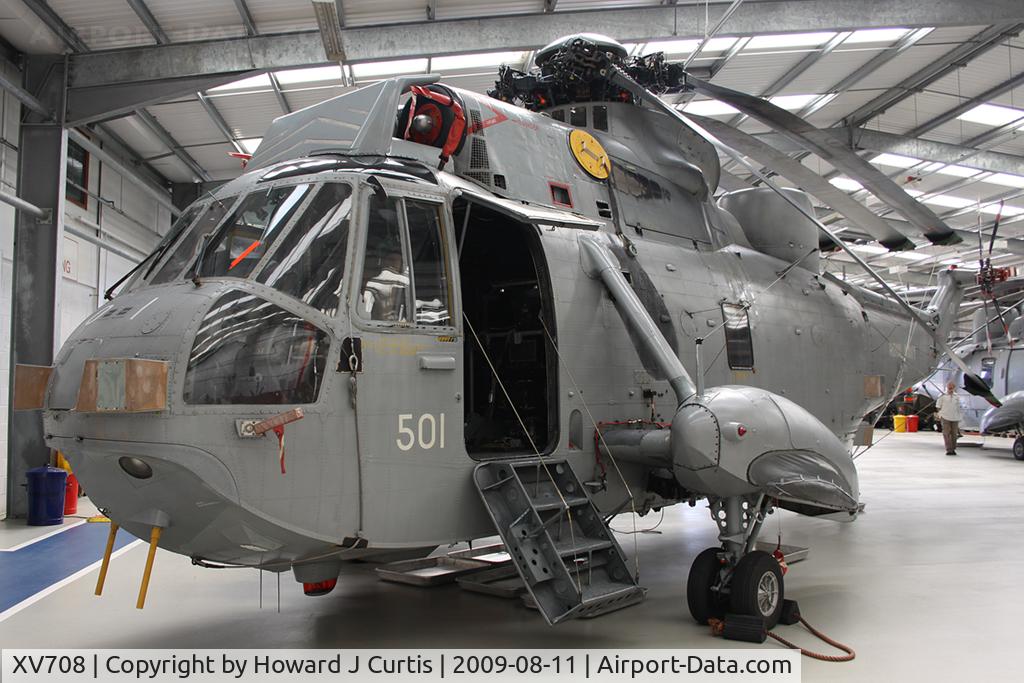 XV708, 1971 Westland Sea King HAS.6 C/N WA679, At the Air Engineering & Survival School, Gosport, Hampshire. Coded 501.