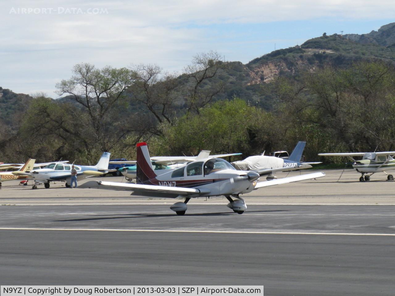 N9YZ, 1975 Grumman American AA-5A Cheetah C/N AA5-0822, 1975 Grumman American AA-5A CHEETAH, Lycoming O-320 150 Hp, Young Eagles Flight, landing roll Rwy 22