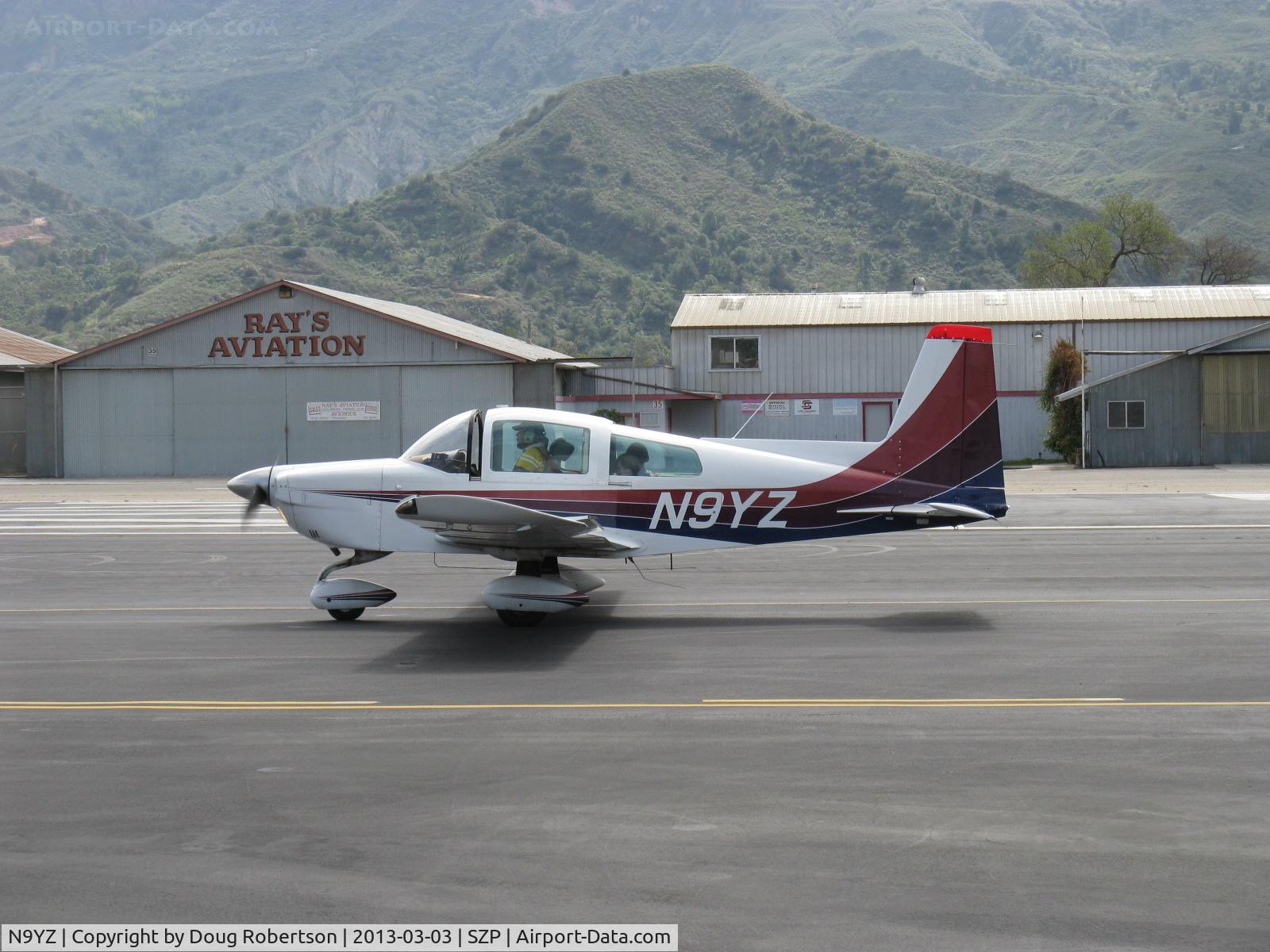 N9YZ, 1975 Grumman American AA-5A Cheetah C/N AA5-0822, 1975 Grumman American AA-5A CHEETAH, Lycoming O-320 150 hp, Young Eagles Flight, taxi