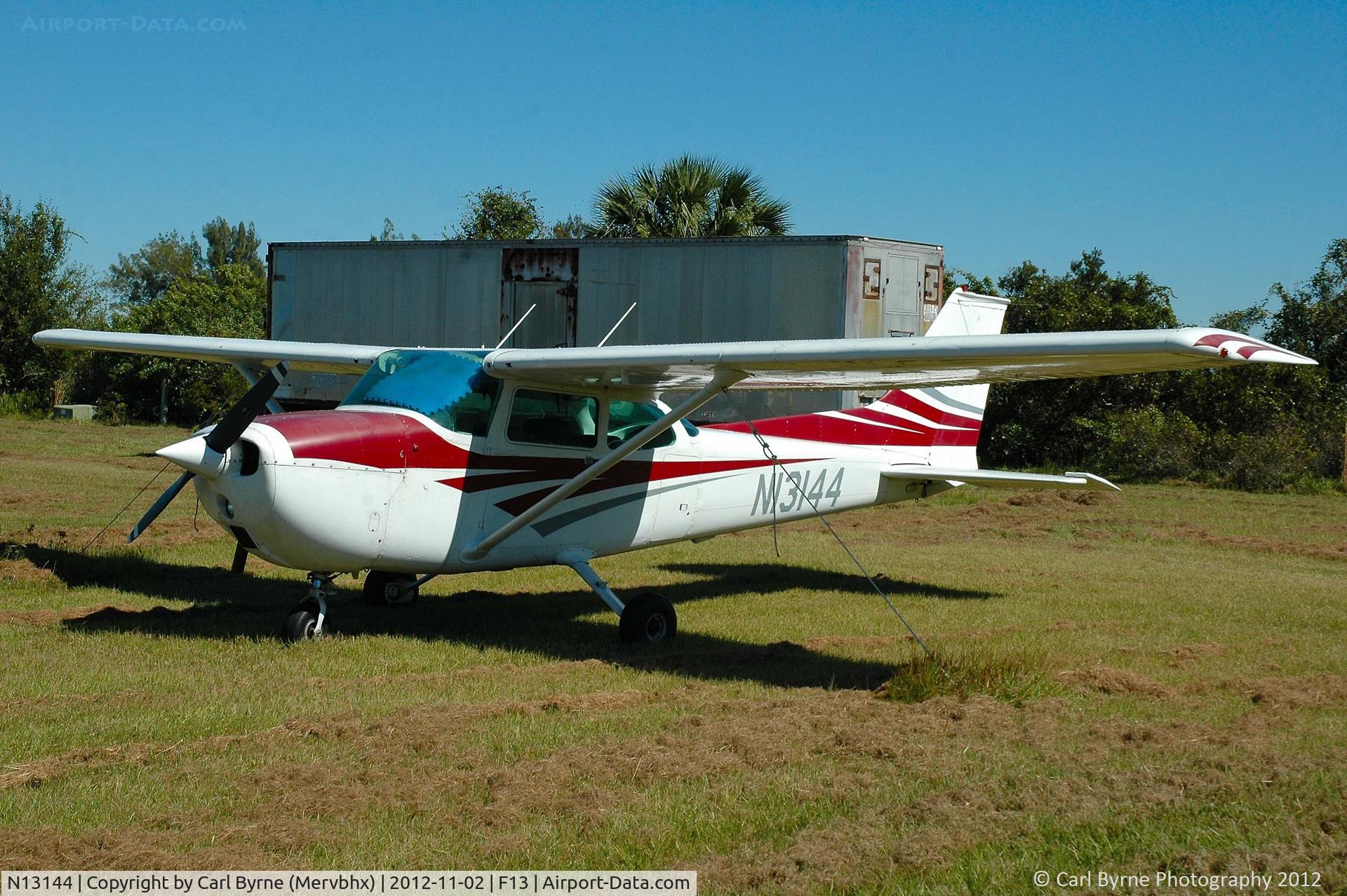 N13144, 1973 Cessna 172M C/N 17262527, Parked at Shell Creek Airpark.