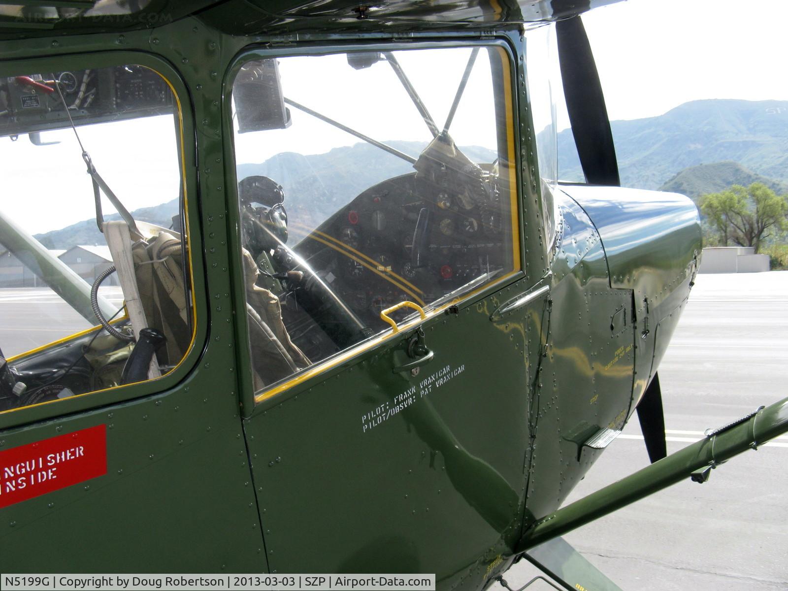 N5199G, 1953 Cessna 305A C/N 22118, 1953 Cessna 305A O-1 BIRD DOG, Continental O-470-11 213 Hp, panel