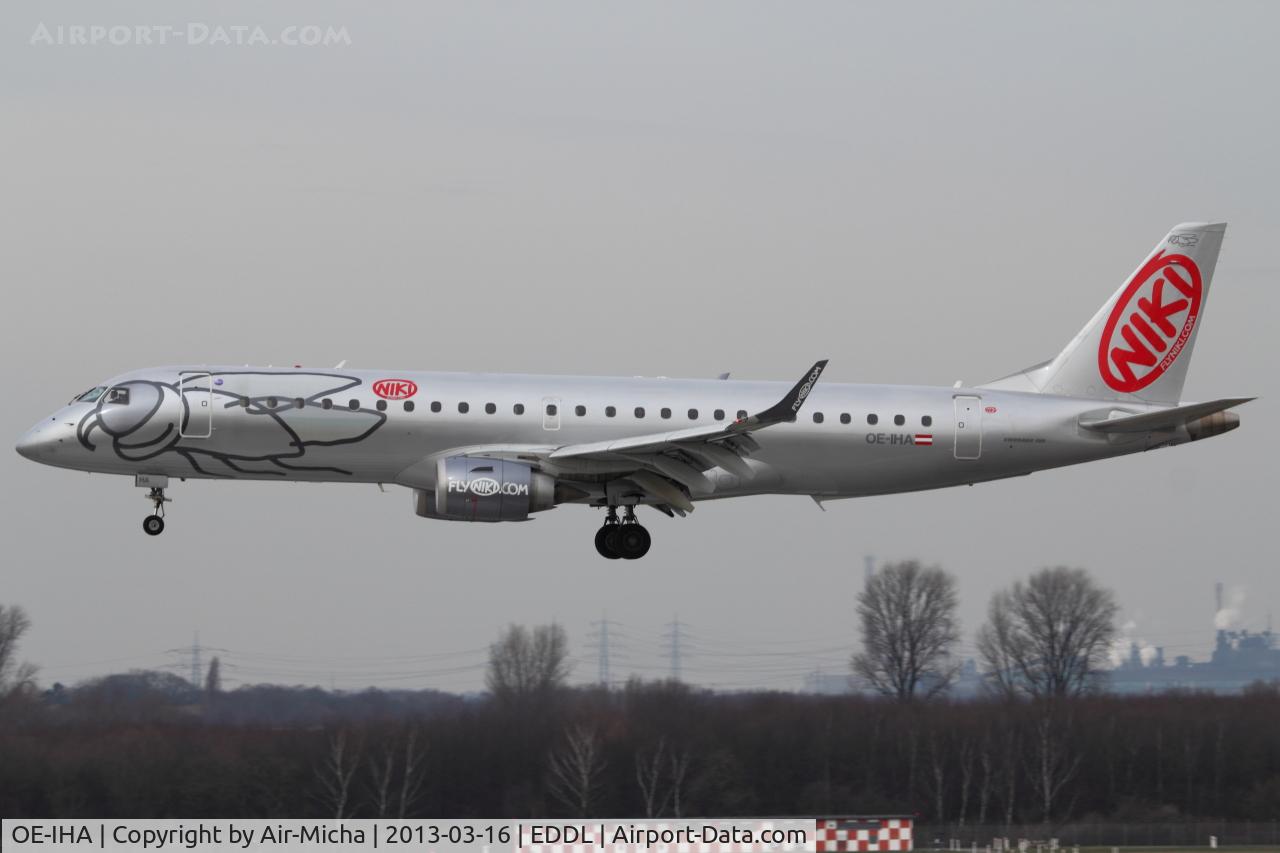 OE-IHA, 2009 Embraer 190LR (ERJ-190-100LR) C/N 19000285, Niki, Embraer ERJ-190LR, CN: 19000285, Aircraft Name: Samba
